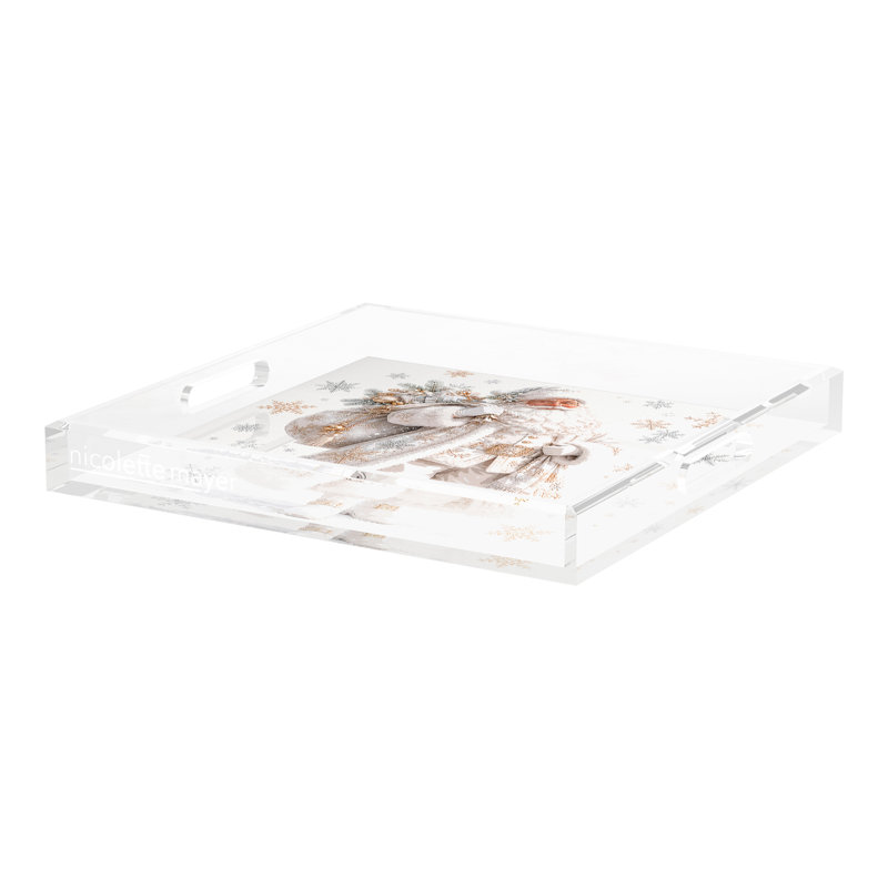 Acrylic Decorative Tray, 18"W x 18"D