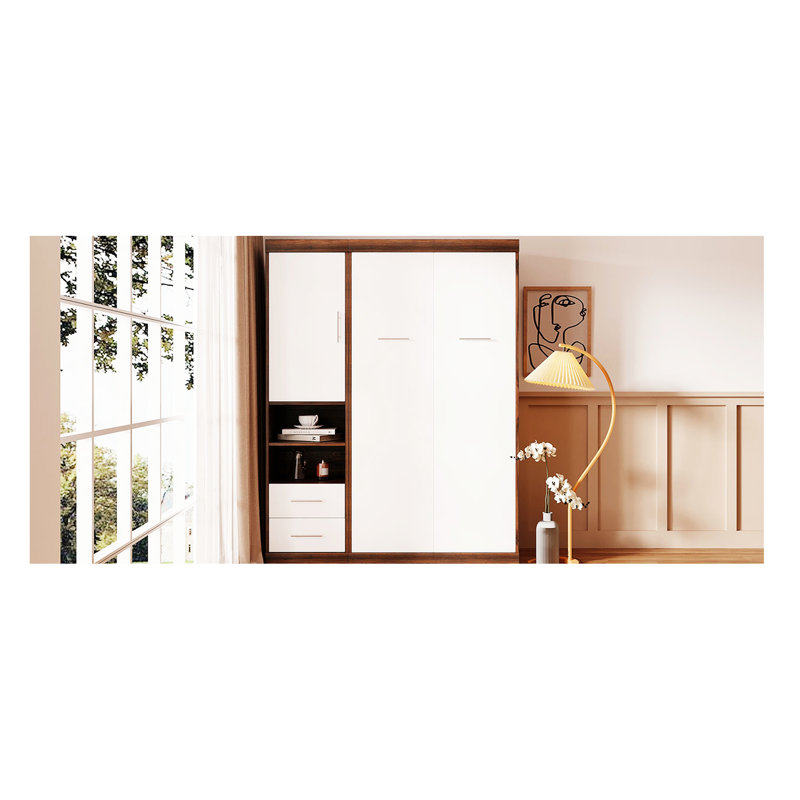 Armoire pour lit simple, blanc - Élégant et fonctionnel, votre lit simple pour économiser de l'espace améliore le confort