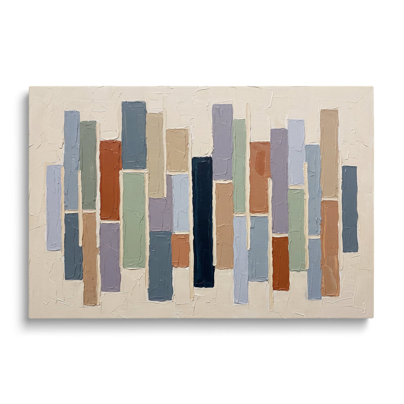 Tableau abstrait géométrique multicolore sur toile, à l'huile, œuvre d'art murale moderne et contemporaine pour salon, chambre et bureau à domicile