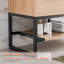 Ensemble de meuble-lavabo simple 24 po avec comptoir en céramique, tablette ouverte, structure en métal 24 po-1090681339