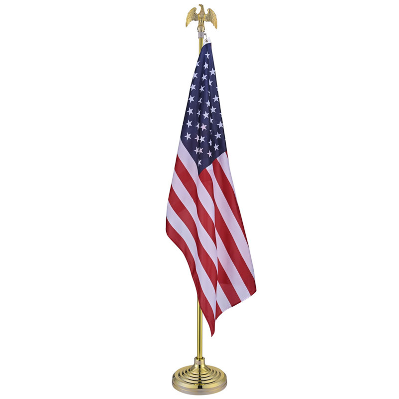 Ensemble de 2 drapeaux en aluminium, H 79,13 po x l 11,81 po