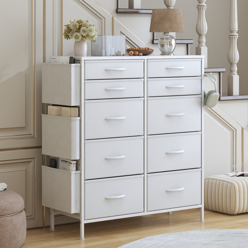 80cm W 10 - Drawer Chest of Drawers, White