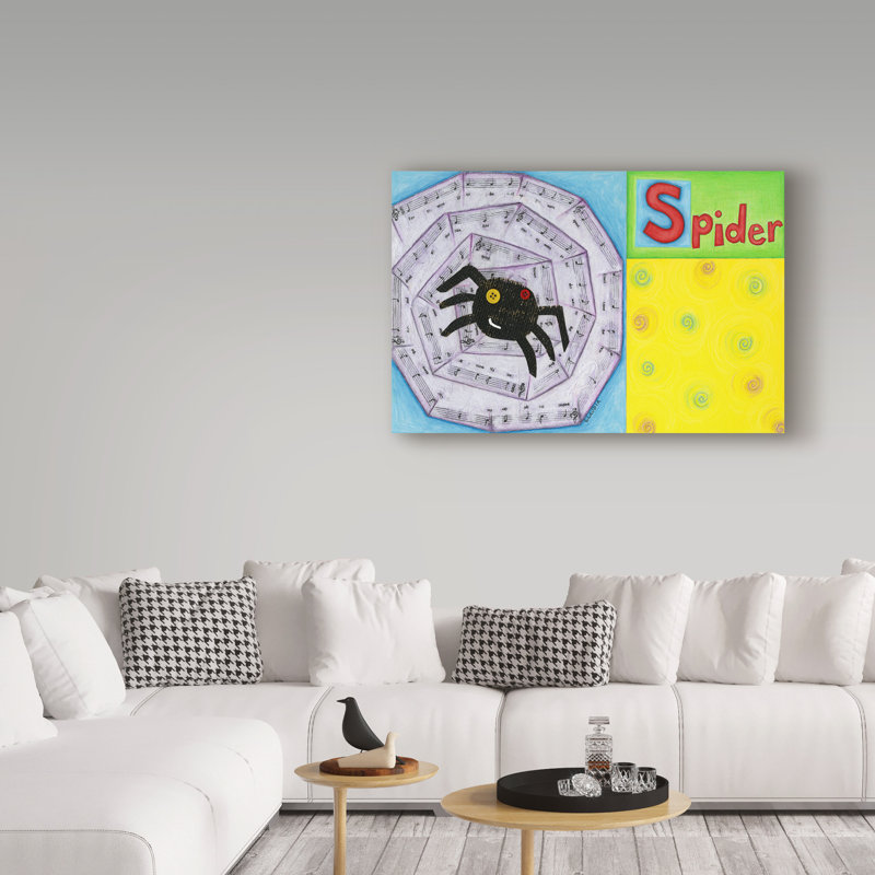 « spider friend », art sur toile, H 30 po x l 47 po x P 2 po