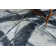 Floor Art Abstract Area Rug in Silver