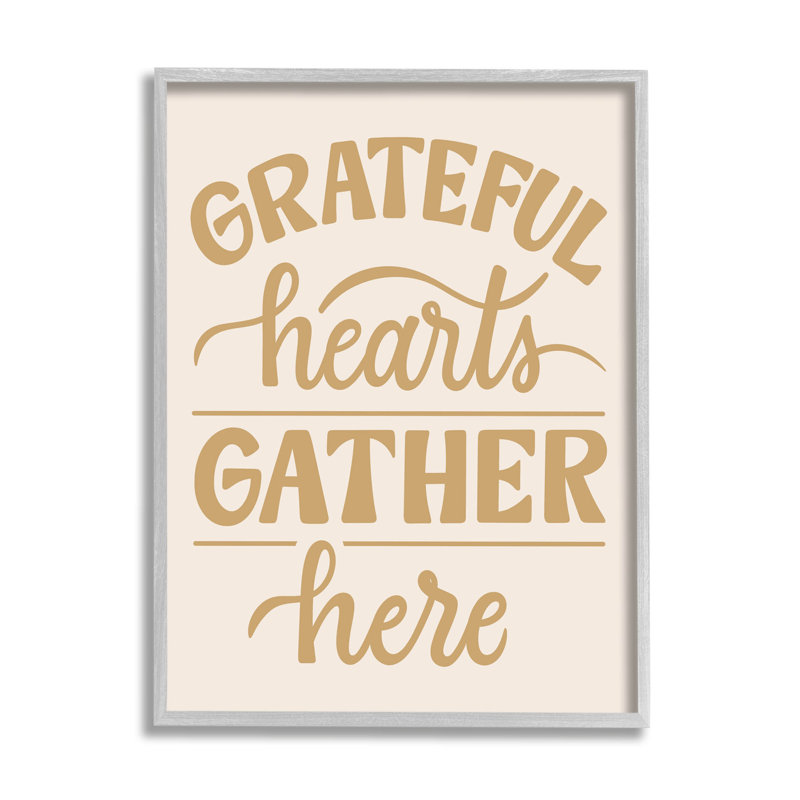 Grateful Hearts Gather Here at-199, H 14 po x l 11 po x P 1,5 po, Estampe numérique Farmhouse