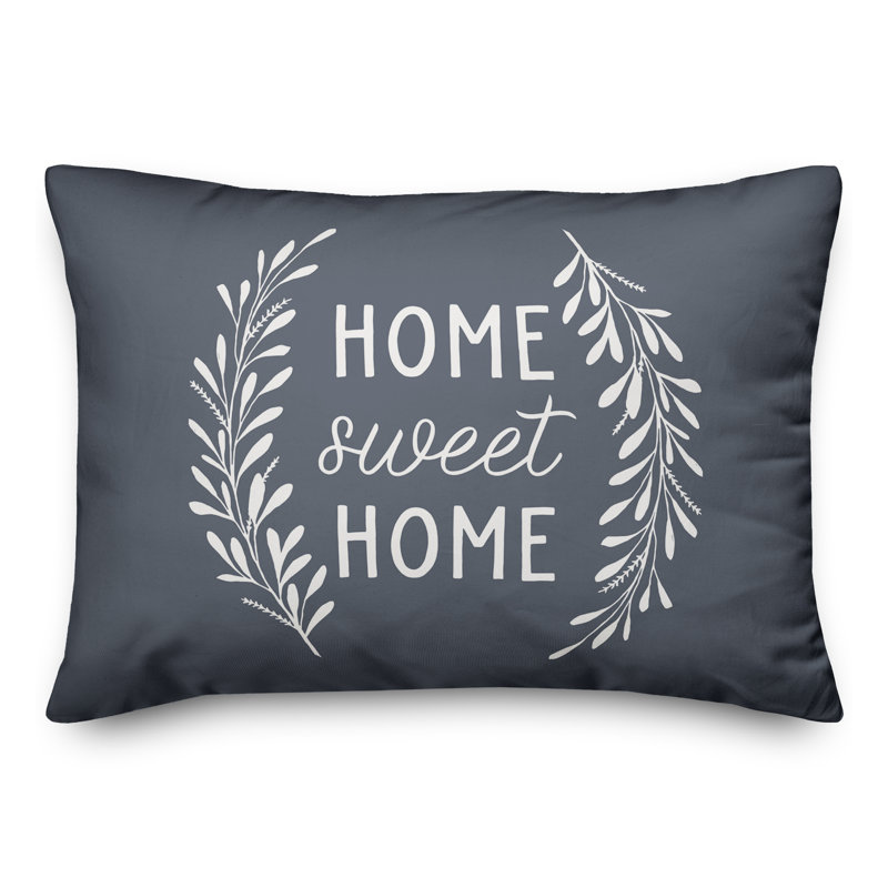 Coussin décoratif intérieur / extérieur en polyester , Ardoise, H 18 po x l 25 po