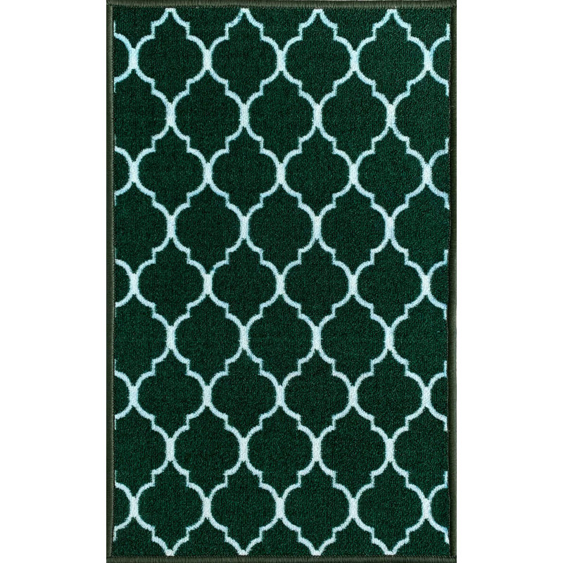 Vasta Non-Slip Indoor Outdoor Door Mat, Rectangle 40 x 60 cm, Green