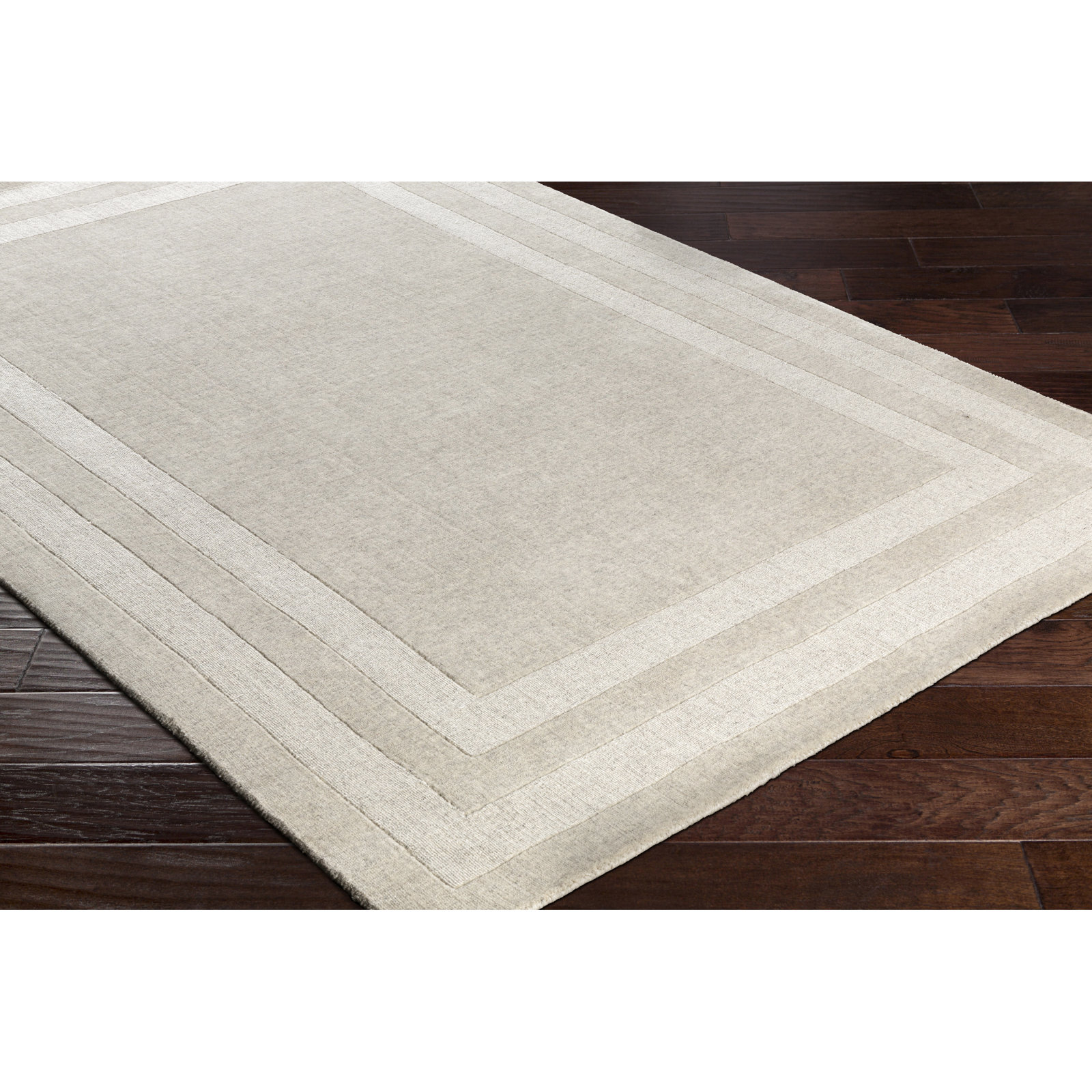 Pierson Oatmeal Beige Hand-Tufted Oriental Rug, Rectangle 2' x 3'