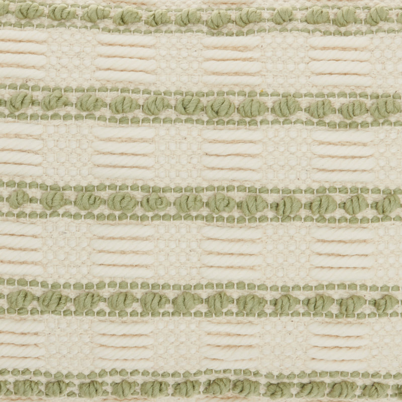 Sage and Ivory Rectangular Embroidered Throw Pillow