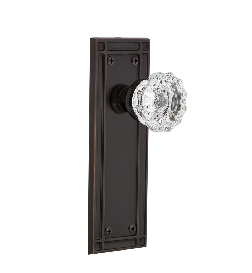 Mission Plate with Crystal Door Knob Nostalgic Warehouse 