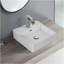 Lavabo de comptoir carré en céramique deux (HomeWides) certifiés CUPC