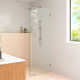 Solaris 36 in. x 78 in. Fully Frameless Radius Single Fixed Shower Panel