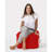 Premium Garden Pouffe - Waterproof, Solid Red, 17.7 x 17.7 x 17.7 inches | 100% Polyester Fabric, 100% Original Bead Styrofoam | Hidden Zipper System, Max Weight Capacity: 440 lbs | Perfect for Modern Outdoor Entertainment-254448371