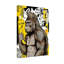 Animaux, gorille tenant un motif de fond graffiti de banane-255166053