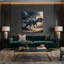 «Dinosaur Euoplocephalus», art mural sur toile grise-1449566353