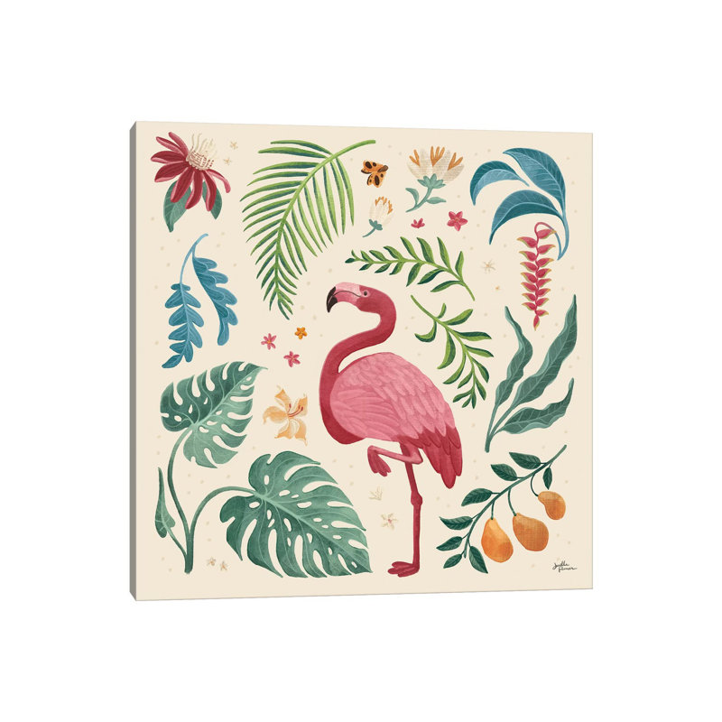 Jungle Love VI Cream by Janelle Penner - Wrapped Canvas Painting, 30.48 cm H x 30.48 cm W