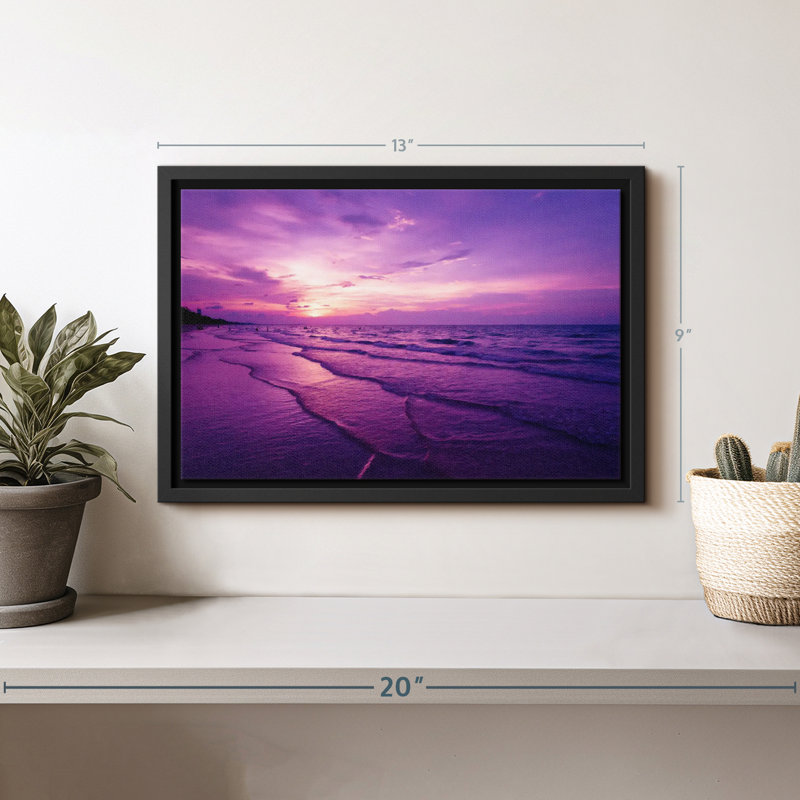 Impression sur toile mauve, H 9 po x l 13 po