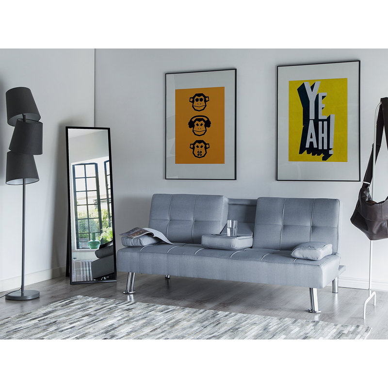 Frederico Convertible Sleeper Sofa, Light Grey