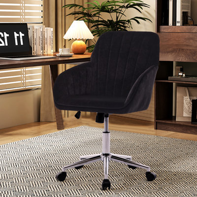 Chaise de bureau ergonomique pour de longues heures - base, siège en velours doux, support lombaire, coussin en mousse à mémoire de forme argenté réglable noir, réduit le stress,