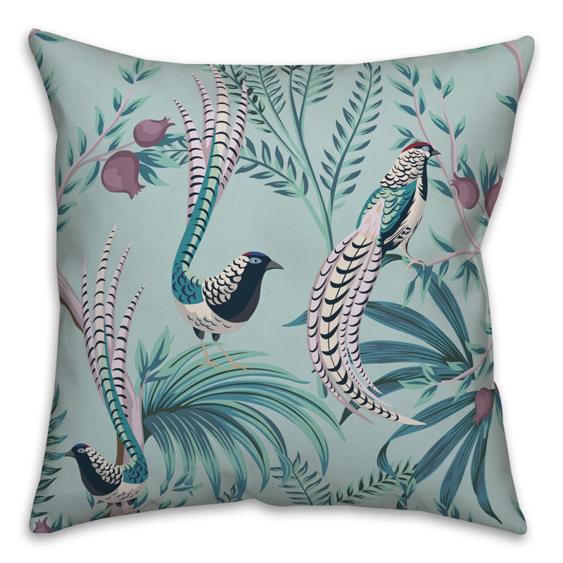 Floral Throw Pillow, 20" H x 20" W