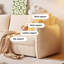 Canapé-lit causeuse 100% polyester beige-130060741