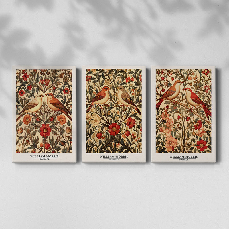 Série de pièces murales sur mesure de la collection CCIV de Wm Morris - 3 pièces, H 12 po x l 24 po