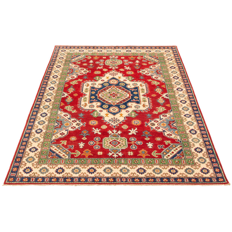 Tapis rouge foncé Malechi Gazni 6 pi 0 po x 8 pi 11 po