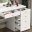 Ensemble de coiffeuse 39,4 "avec tabouret et miroir DEL-210557307