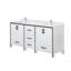 Ensemble de meuble-lavabo double avec plateau en marbre de culture et robinet-2145245865