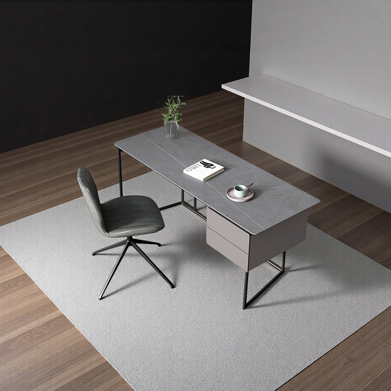 Bureau en pierre frittée de qualité supérieure, H 29,53 po x l 47,24 po x P 23,62 po