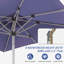 Parasol de marché rectangulaire avec mât central-683066135