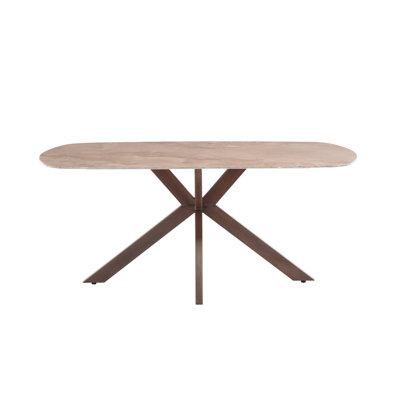 Bendeguz Metal Base Dining Table