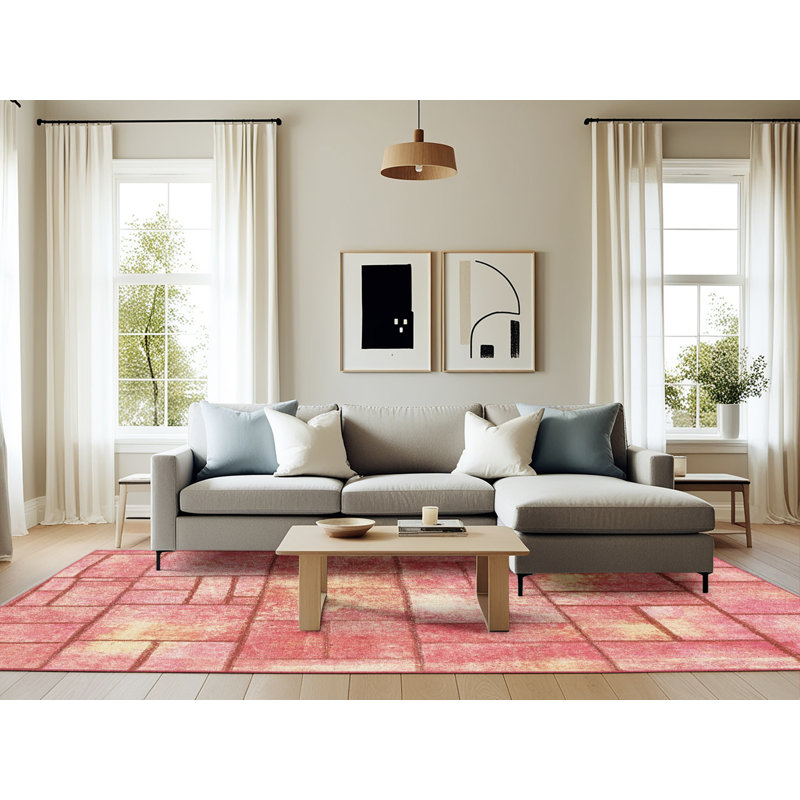 Abstract Indoor Rug, Rectangle 6' x 9'