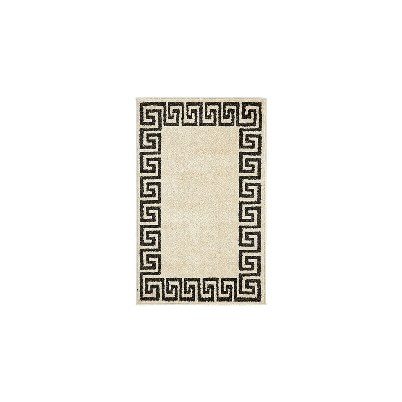 Tapis beige / noir Barreto, Rectangle 2 pi x 3 pi