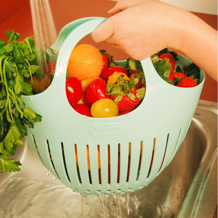 Blue Plastic Fruit Basket Set