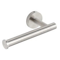 allen + roth Satin Nickel Freestanding Spring-loaded Toilet Paper Holder in  the Toilet Paper Holders department at