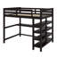 Lit mezzanine double avec tablettes et bureau-1835368699