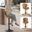 Ensemble de 2 tabourets de bar pivotants, tabourets de bar à hauteur de comptoir avec dossier haut, assemblage facile en 3 à 5 minutes pour le bar, la cuisine et la salle à manger-601873797-601873794