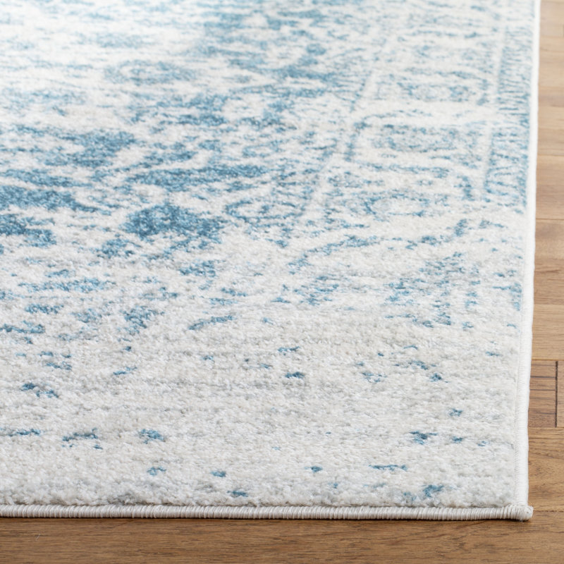 Christa Teal/Ivory Rug, Runner 2'3" x 22'