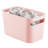 mDesign Deep Plastic Bathroom Storage Bin with Handles, 10" Long-90631348-90631351