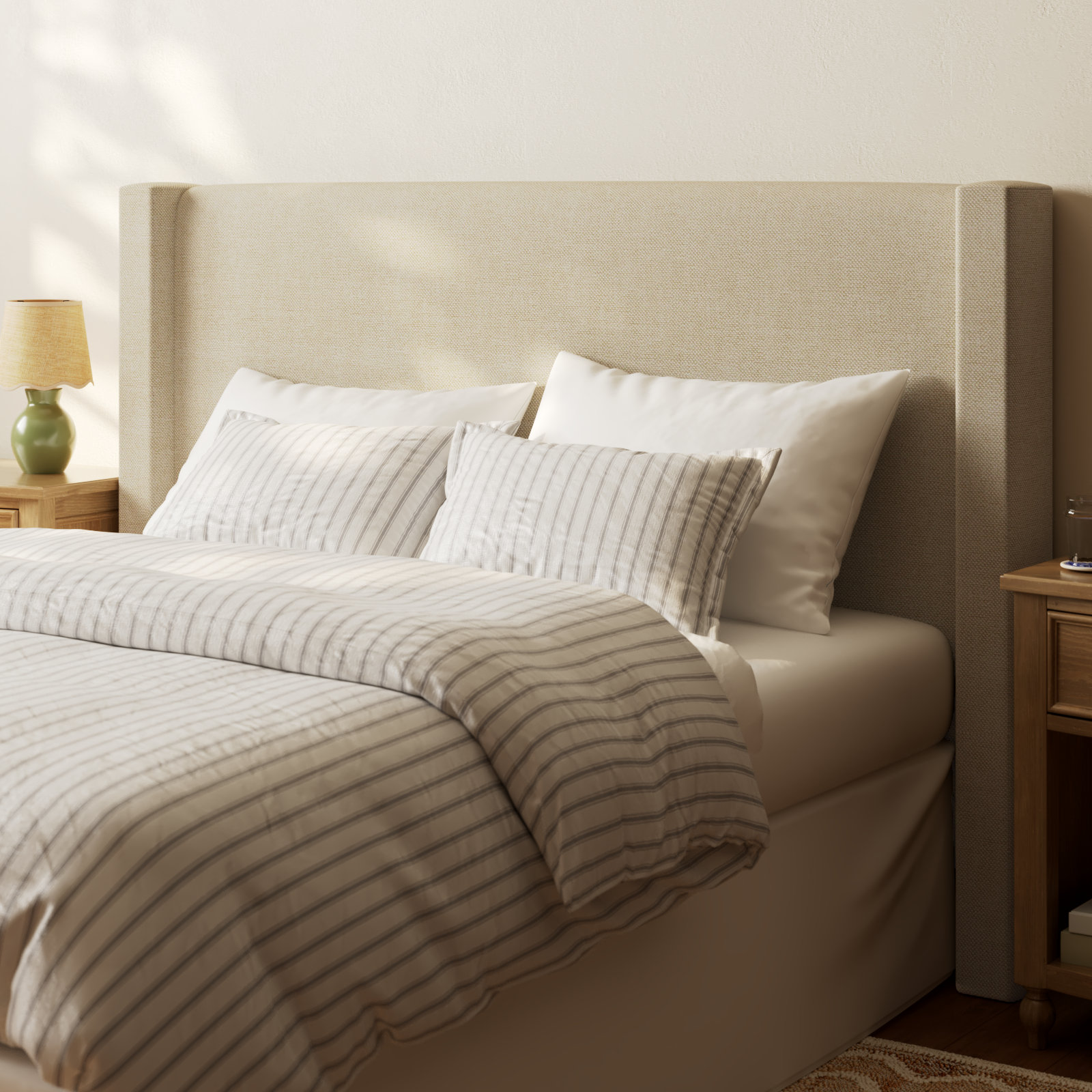 Hanson Upholstered Headboard, California King, Milsap Canvas Sustain® Tweed