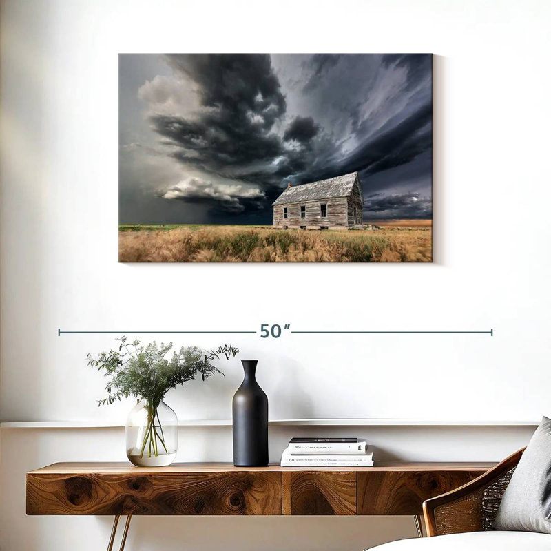 Alvord Supercell Over Schoolhouse, 24" H x 36" W