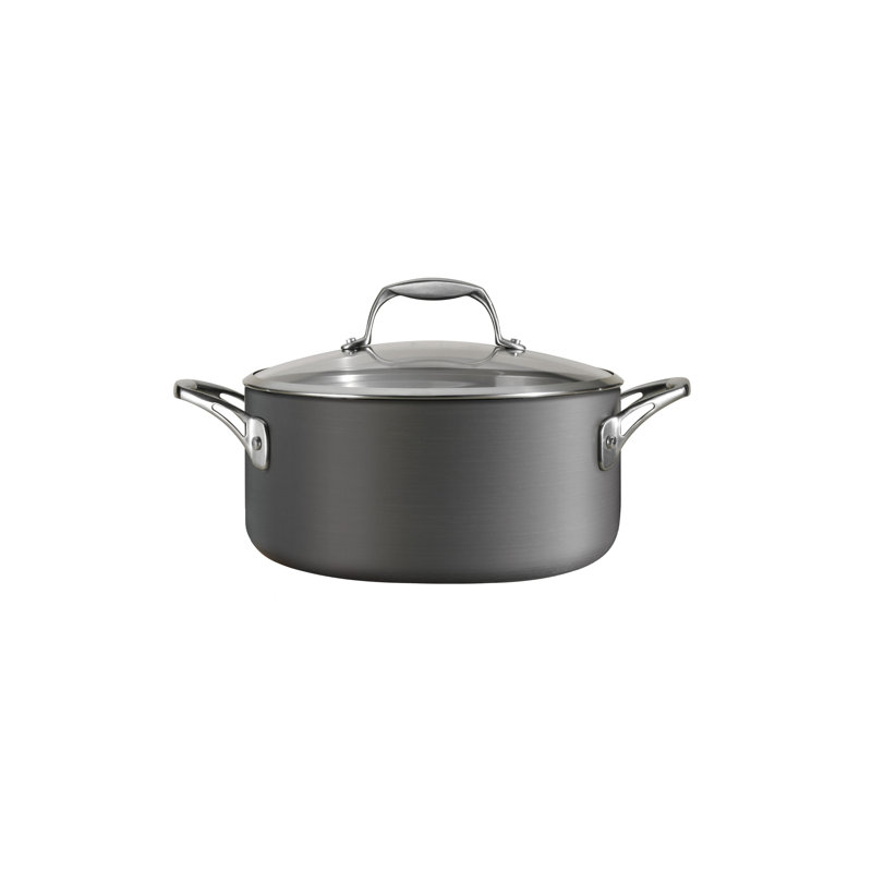 5 Qt Hard Anodized Aluminum Non-stick Dutch Oven with Glass Lid