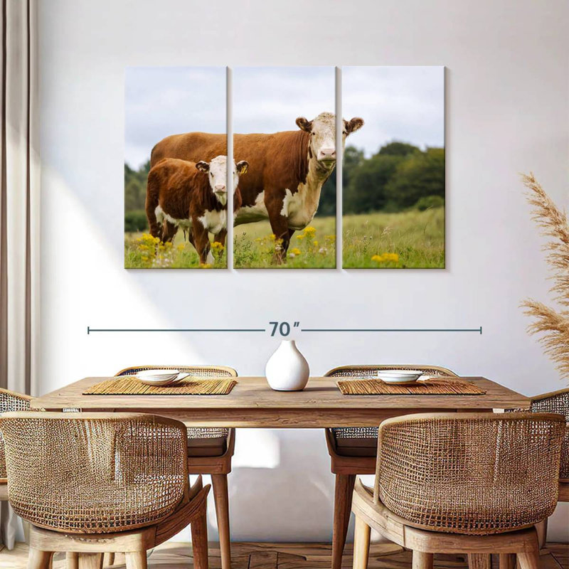 Veau et vache Brampt, H 36 po x l 57 po