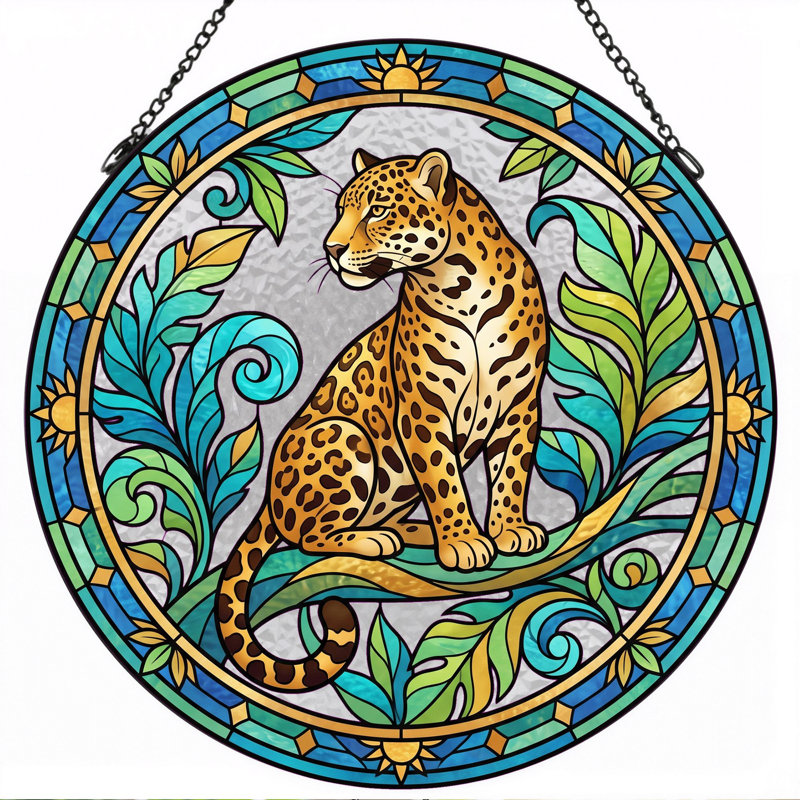 Vitrail Leopard, H 7,8 po