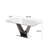 Malira Minimalist Modern White Rectangular Sintered Stone Dining Table with Pedestal Base, Pre-Assembly-259943409
