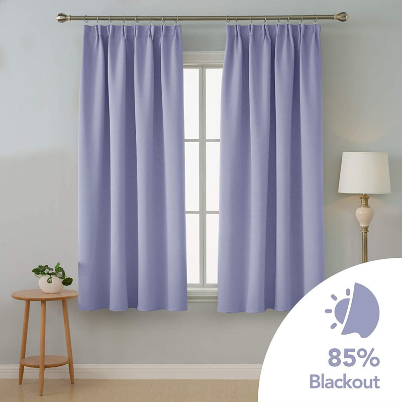 Fari Blackout Curtain Pair, Light Purple, 117cm W x 138cm D