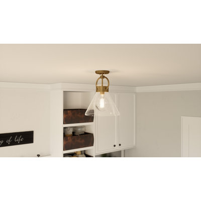 Carles Glass Semi Flush Mount