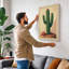 Saguaro Study Botanical - Wrapped Canvas-789731392-789731395