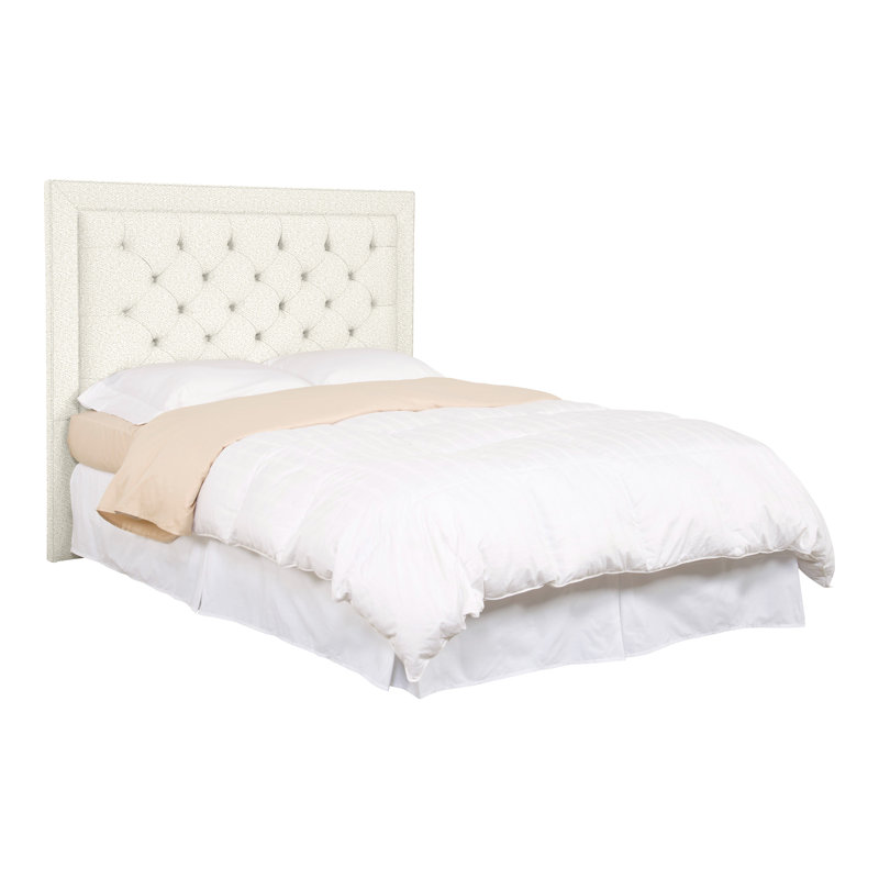 Hillary/Hank Queen Upholstered Panel Headboard, Kenworth Pearl